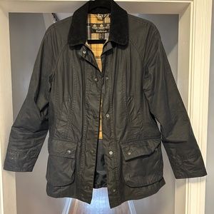 Barbour Beadnell Wax Jacket-size 6- Navy